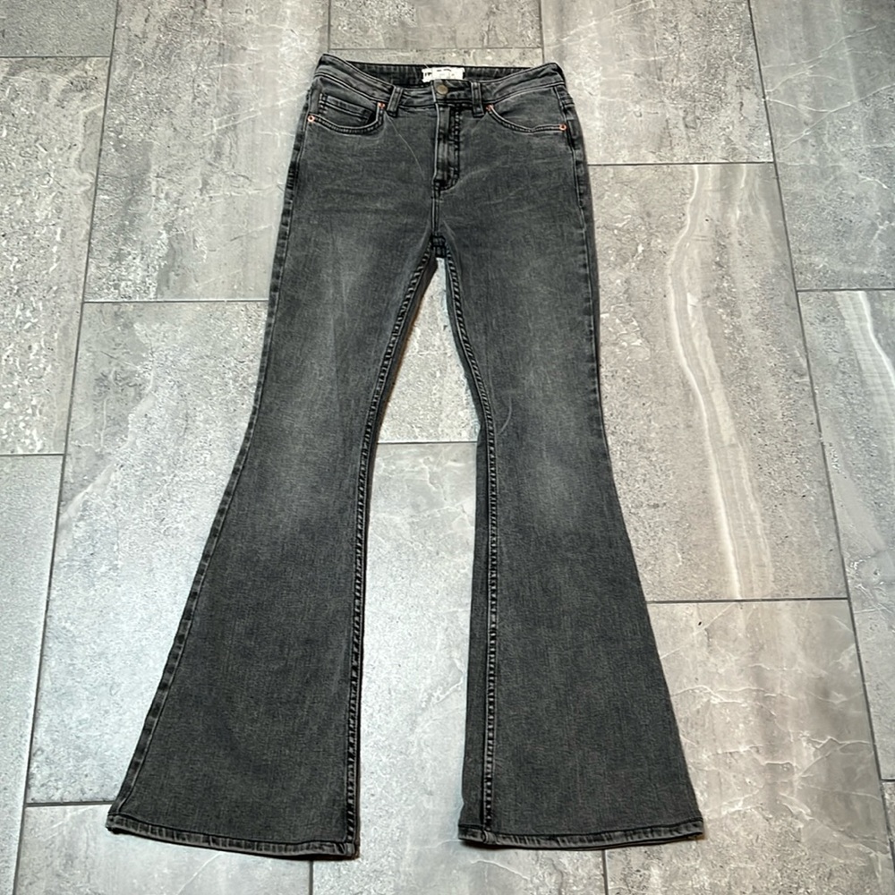 Free People Gray Flare Jeans